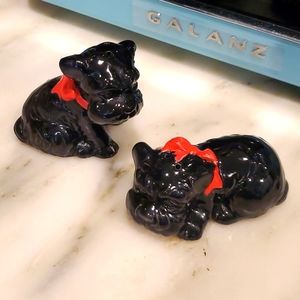 VINTAGE Scottie Dog Salt and Pepper set. Omnibus Japan - VINTAGE SET